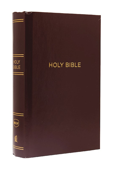 NKJV Large Print Pew Bible-Burgundy Hardcover by Nelson Bibles