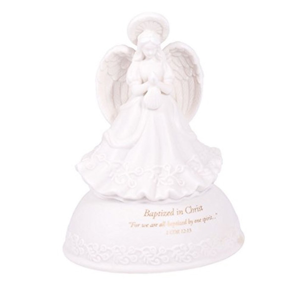 Figurine-Baptism-Musical Angel-Heaven's Treasure (5") by Roman Inc