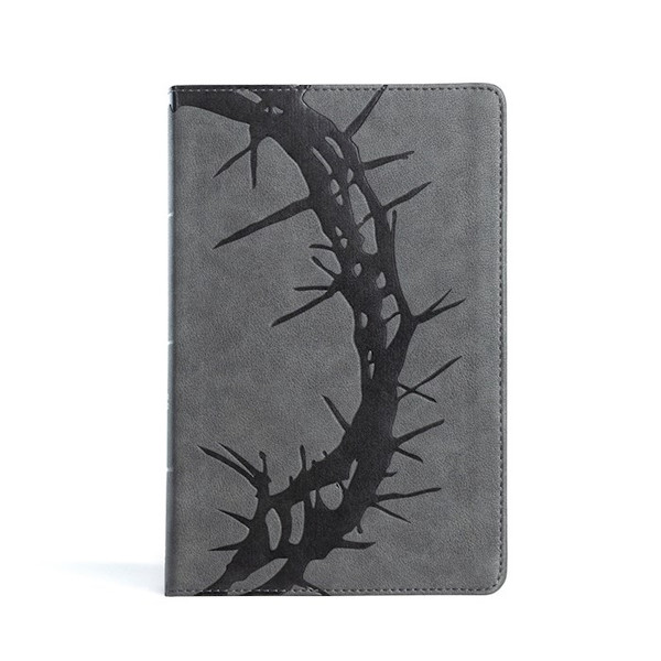 CSB Large Print Personal Size Reference Bible-Charcoal LeatherTouch Indexed by CSB Bibles By Holm