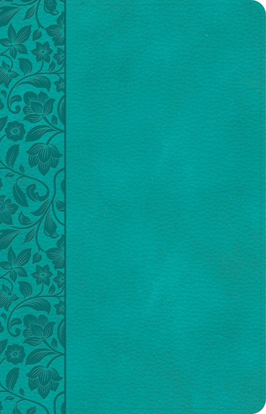 CSB Large Print Personal Size Reference Bible-Teal LeatherTouch by CSB Bibles By Holm