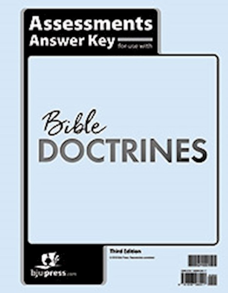 Bible Doctrines Assessments Answer Key (1st Edition) by BJU Press