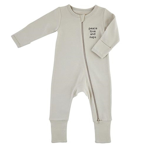 Cozy Romper-Peace Love Naps (6-12 mths) by Stephan Baby