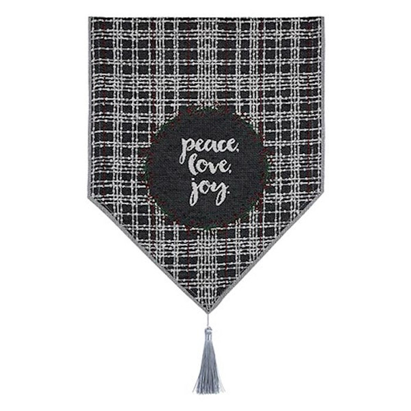 Table Runner-Peace Love Joy (13.5"H x 72'L) by Christmas