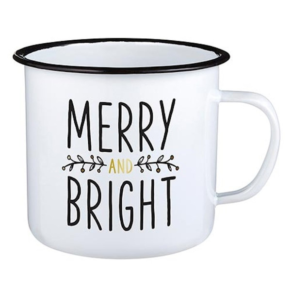 Mug-Enamel-Merry And Bright (24 Oz) by Christmas
