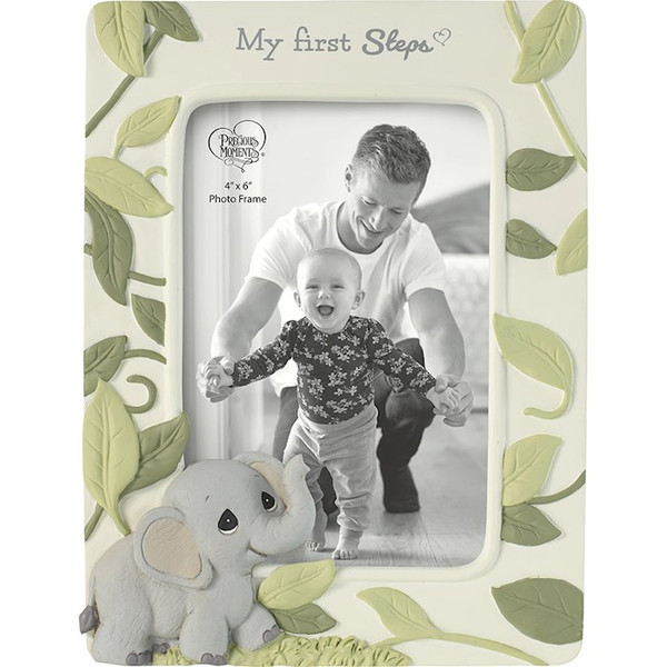 Photo Frame-My First Steps/Elephant (Holds 4 x 6 Photo) by Precious Moments