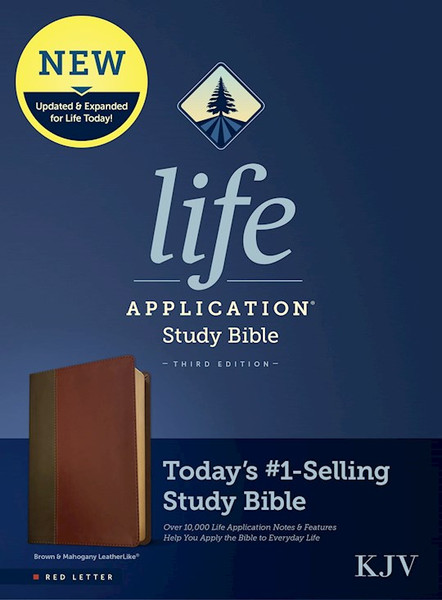 KJV Life Application Study Bible (Third Edition)-RL-Brown/Mahogany LeatherLike by Tyndale House