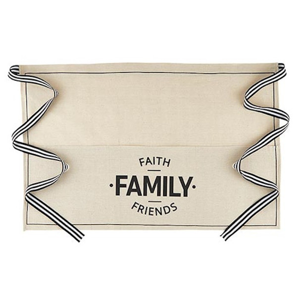 Apron-Faith Family Friends (28" x 18") by Santa Barbara Desi