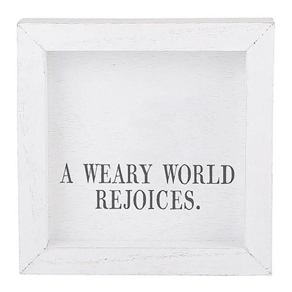 Petite Word Board-A Weary World Rejoices (6" SQ) by Christmas
