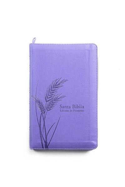 RVR 1960 Biblia de Promesas Tamano Manual (Promise Bible Personal Size)-Lavender Imitation Leather Indexed W/Zipper by Editorial Unilit