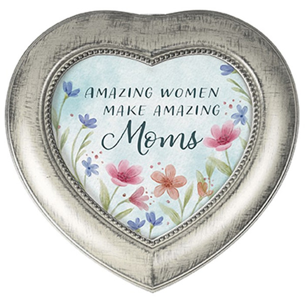Music Box-Amazing Moms/Amazing Grace (Heart Shaped) by Carson Home Accent