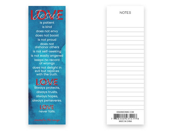Bookmark-Love (1 Corinthians 13:4-8) (Pack Of 25) by Swanson
