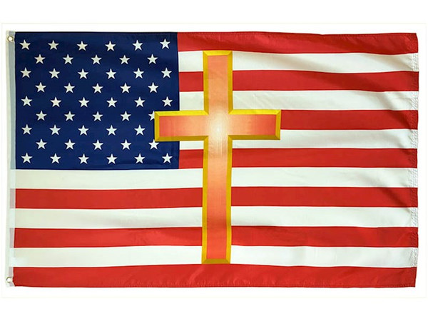 Flag-American w/Cross (3' x 5') by Swanson