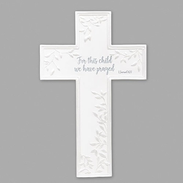 Wall Cross-For This Child We Have Prayed (7.75") by Roman Inc.