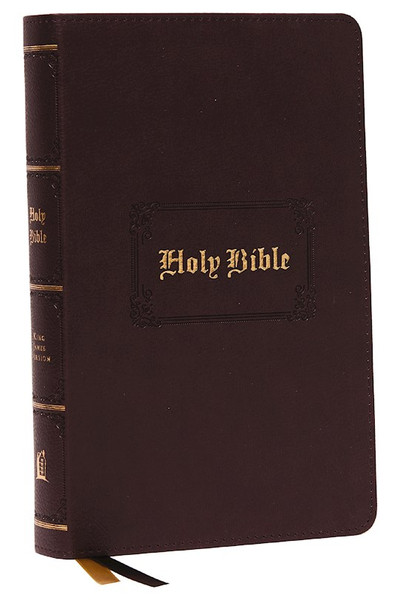 KJV Personal Size Large Print Reference Bible (Comfort Print)-Brown Leathersoft Indexed by Nelson Bibles