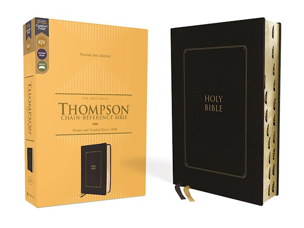 KJV Thompson Chain-Reference Bible (Comfort Print)-Black Leathersoft Indexed by Thompson Frank C
