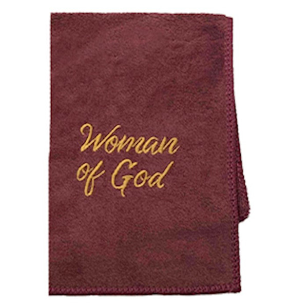 Pastor Towel-Woman Of God-Burgundy Microfiber by Swanson