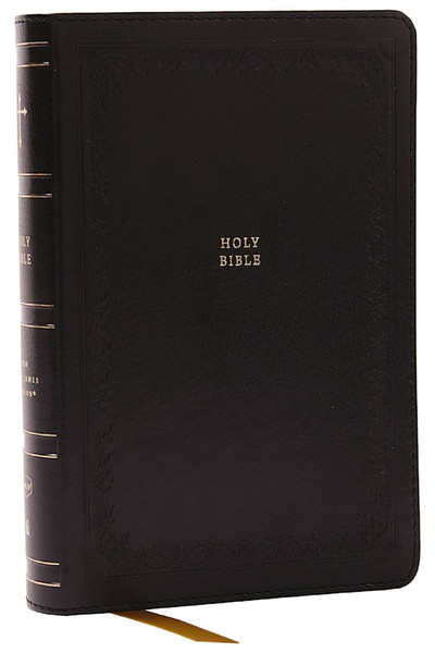 NKJV Compact Paragraph-Style Reference Bible (Comfort Print)-Black Leathersoft by Nelson Bibles