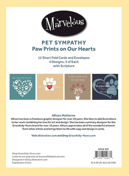 CARD-GRACEFULLY YOURS-Loss of Furry Friend-Pet Sympathy #283 by Gracefully Yours