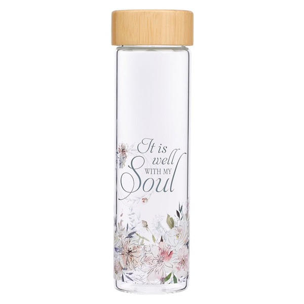 Water Bottle-It Is Well With My Soul by Christian Art Gift