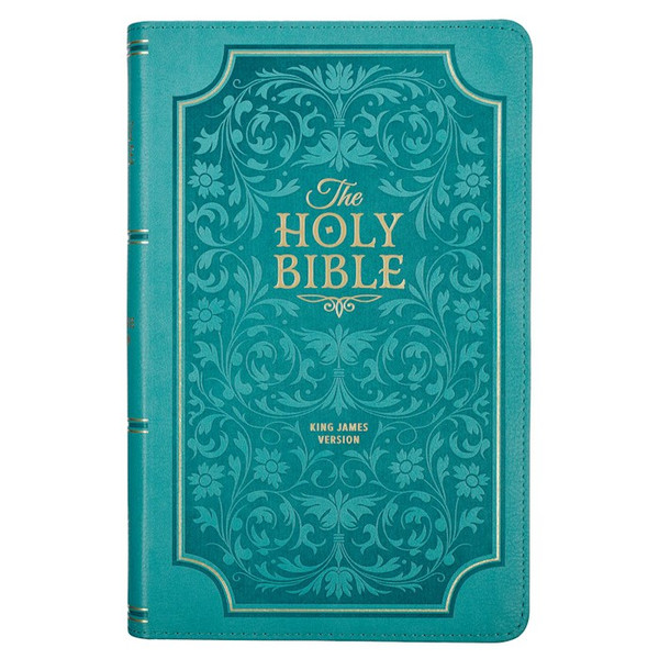 KJV Giant Print Bible-Teal Faux Leather by Christian Art Gift