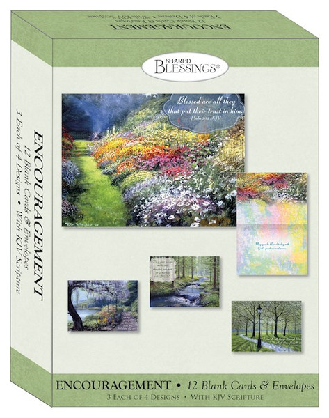 Card-Boxed-Shared Blessings-Encouragement-Serene Settings (Box Of 12) by Ellenshaw Peter