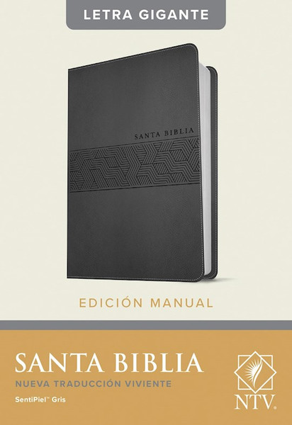 NTV Edicion Manual/Letra Gigante (NLT Handy Size Bible/Large Print)-Gray LeatherLike by Tyndale Espanol