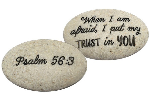 Pocket Stone-Scripture-Psalm 56:3 (Pack Of 12) by AngelStar