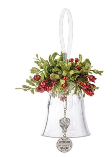 Ornament-Angel Wings Bell (Because Someone We Love/Heaven In Our Home) (5") (Pack Of 2) by Christmas