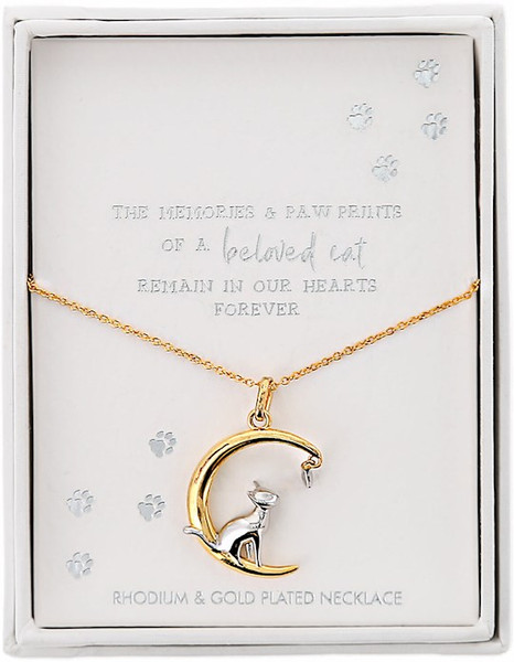 Necklace-Beloved Cat w/18K Gold Plating (16.5"-18.5") by Forever In Our Hea
