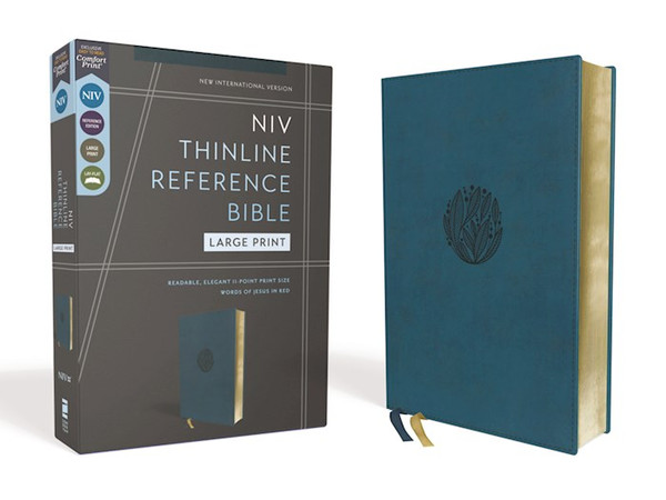 NIV Thinline Reference Bible/Large Print (Comfort Print)-Teal Leathersoft by Zondervan