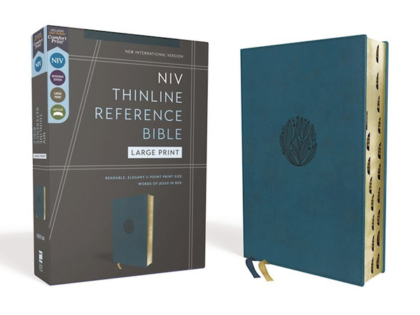 NIV Thinline Reference Bible/Large Print (Comfort Print)-Teal Leathersoft Indexed by Zondervan
