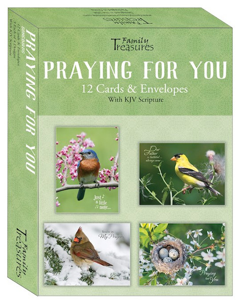 Card-Boxed-Praying For You-Songbirds (Box Of 12) by Family Treasures