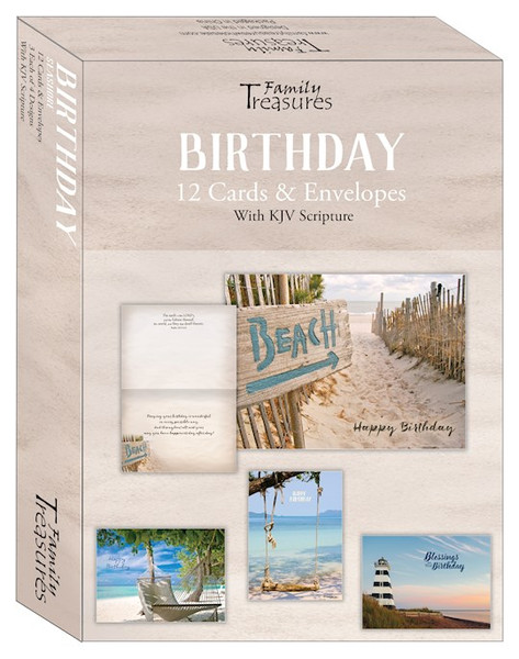 Card-Boxed-Birthday-Seashore (Box Of 12) by Family Treasures