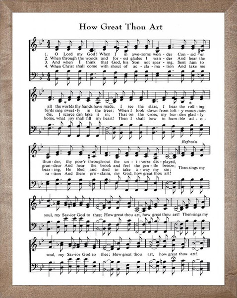 Framed Art-How Great Thou Art (11 X 14) (Hymn Art) by Beechdale Frames