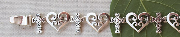 Bracelet-Eden Merry-Cross/Heart by Eden Merry
