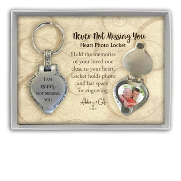 Key Ring-Heart Photo Locket-Never Not Missing You (Gift Boxed) by CA Gift