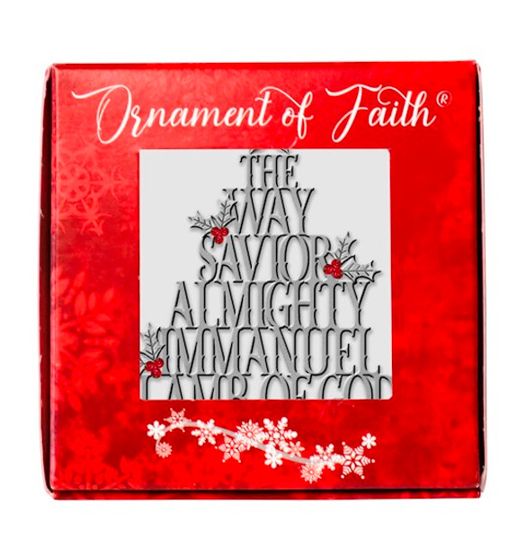 Ornament Of Faith: Names Of Jesus by Christmas