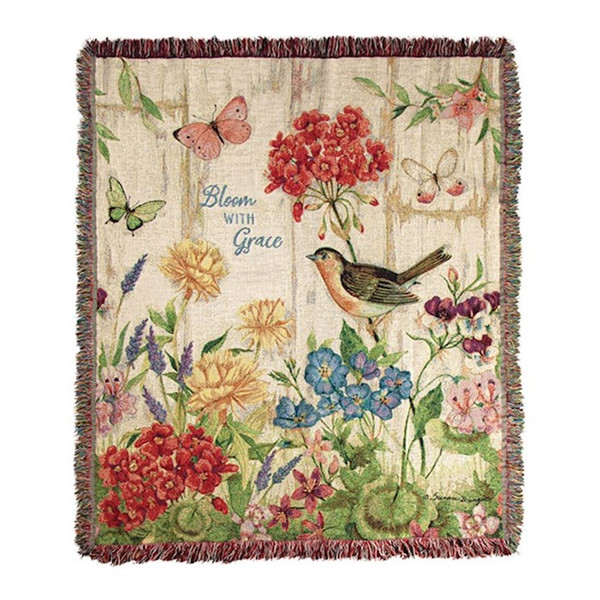 Throw-Bloom With Grace-Tapestry (50" x 60") by Winget Susan