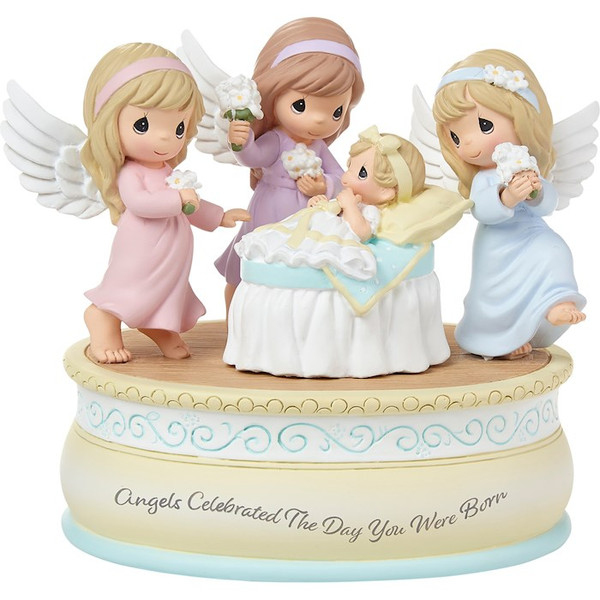 Musical-Angel Celebrated The Day You Were Born/Mozarts Lullaby (5"H) by Precious Moments