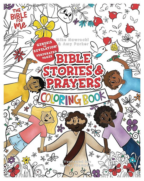 The Bible For Me: Bible Stories & Prayers Coloring Book by Nawrocki Mike