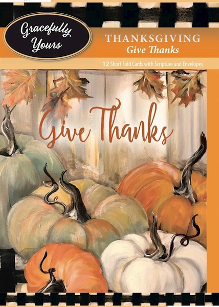 CARD-GRACEFULLY YOURS GIVE THANKS THANKSGIVING #183 (BOX OF 12) by Artbeat