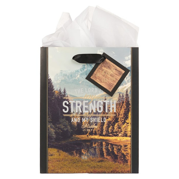 Gift Bag-Medium-Lord is My Strength Ps. 28:7 by Christian Art Gift
