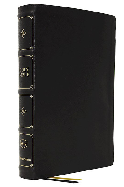 NKJV Verse-By-Verse Reference Bible/Large Print (Comfort Print)-Black Leathersoft by Nelson Bibles