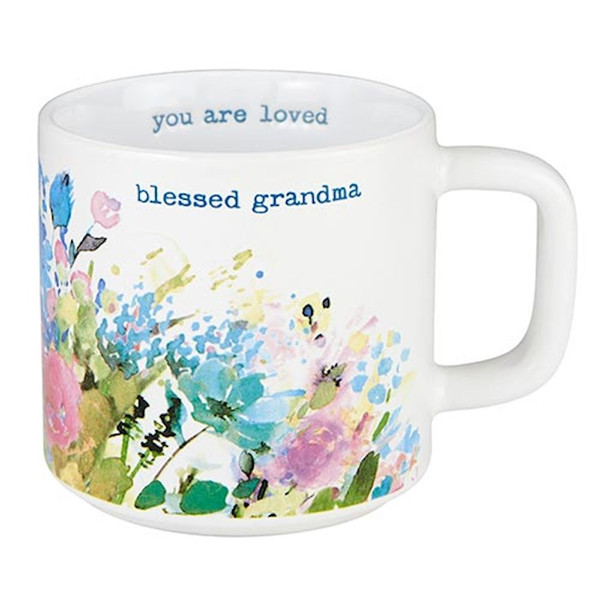 Mug-Blessed Grandma/You Are Loved-Floral (14 Oz) by Weeks Amylee
