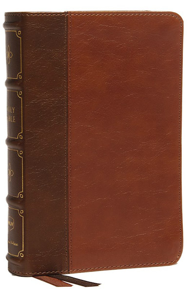NKJV Comact Bible Maclaren Series (Comfort Print)-Brown Leathersoft by Nelson Bibles