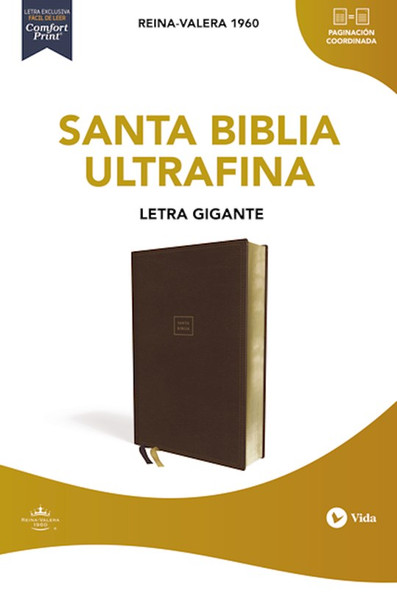RVR 1960 Santa Biblia Ultrafina Letra Gigante (Ultrathin Giant Print Bible)-Brown Leathersoft by Editorial Vida
