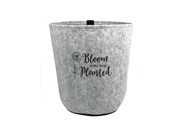 Grow Bag-Bloom w/Velcro Back-Gray (1 Gallon) by Swanson