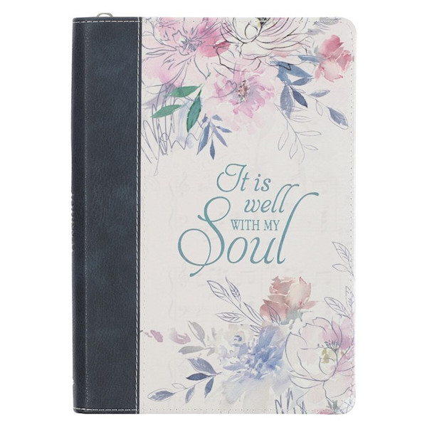 Journal w/Zip-It Is Well With My Soul by Christian Art Gift