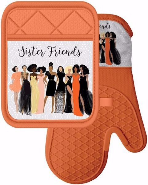 Oven Mitt & Pot Holder Set-Sister Friends (Set Of 2) by African Amer Exp