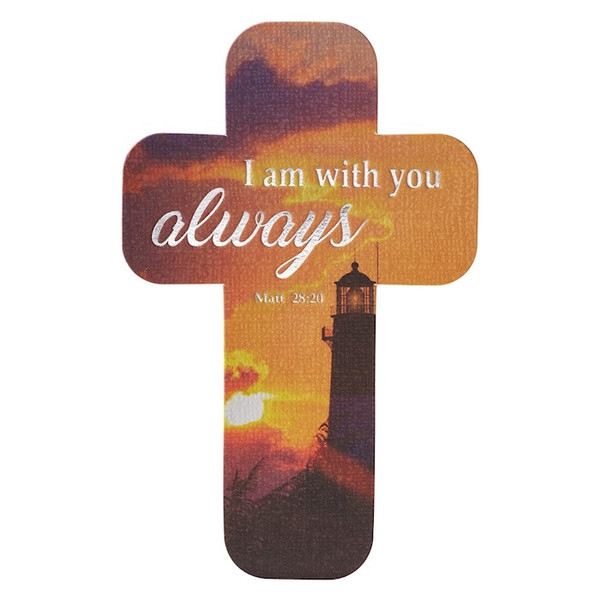 Bookmark-Cross-I Am With You Always (Pack Of 12) by Christian Art Gift